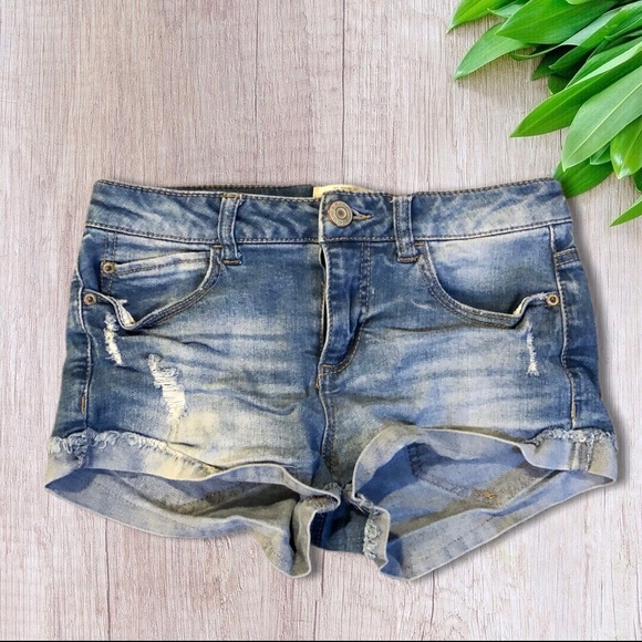 stretch denim short